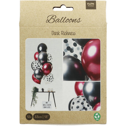 Jeu de ballons noirs 30cm 12pcs