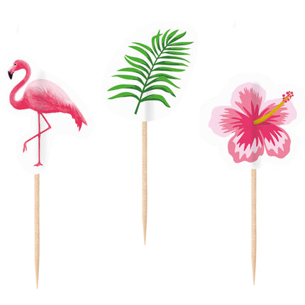 Bâtons de cocktail Flamingo 7.5cm 20pcs