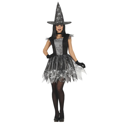 Costume de sorcière d'Halloween Dames Argent