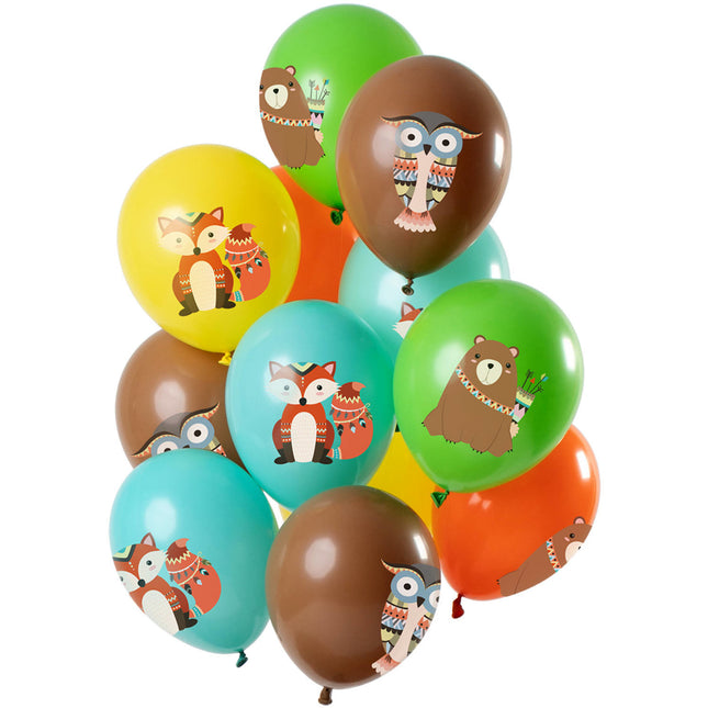 Ballons de baudruche animaux de la forêt 30cm 12pcs