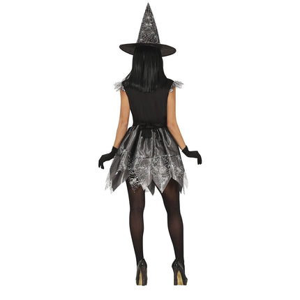 Costume de sorcière d'Halloween Dames Argent