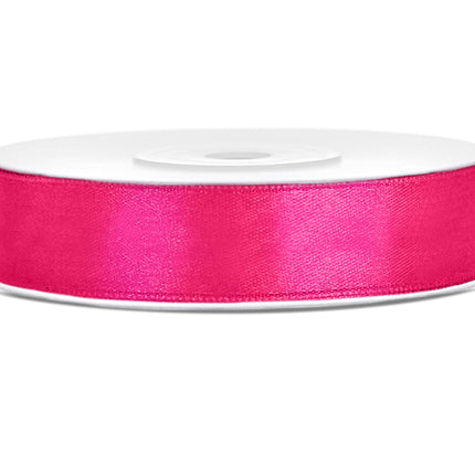 Ruban de satin Fuchsia brillant 12 mm 25 m