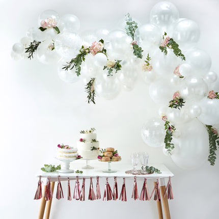 Arche de ballons blancs DIY Set