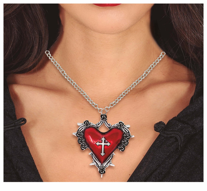 Collier d'Halloween Coeur rouge