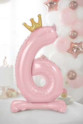 Ballon de baudruche Figure 6 Rose Clair Standard Vide 84cm