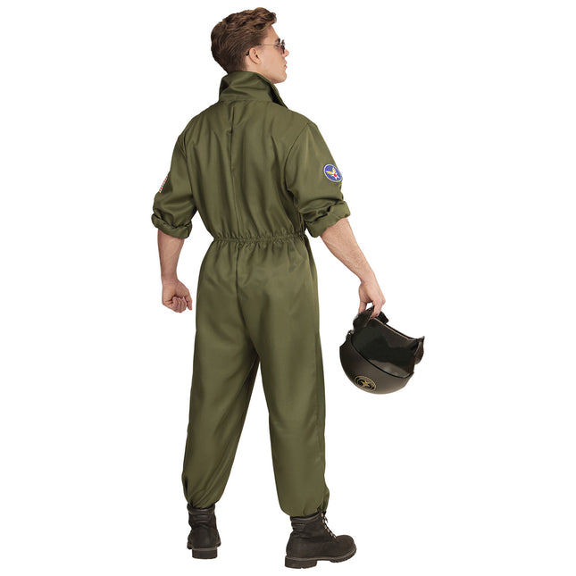 Costume de pilote vert foncé