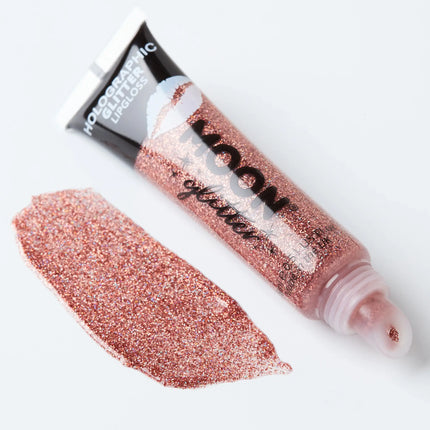 Moon Glitter Brillant à lèvres holographique or rose 15ml