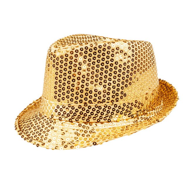 Chapeau d'or pailleté