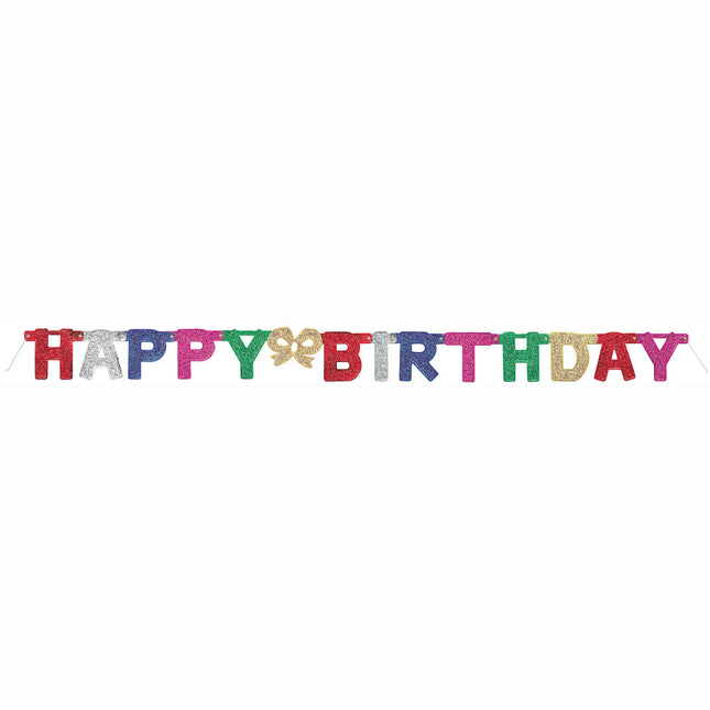 Lettre String Happy Birthday Coloured 1.42m