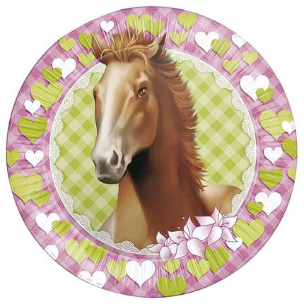 Assiettes Chevaux Party 23cm 8pcs