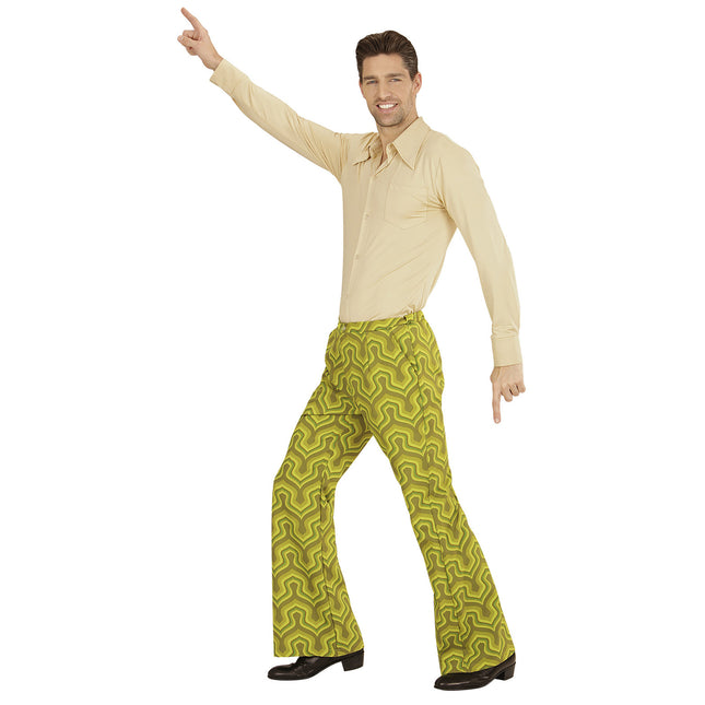 Pantalon Disco 70S Vert Hommes