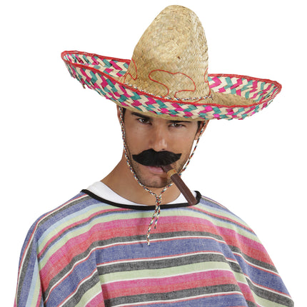 Sombrero coloré mexicain 52cm