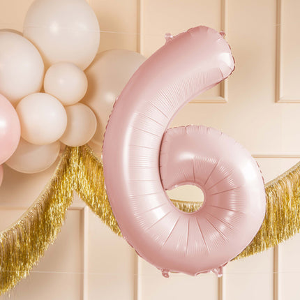 6 Year Figure Balloon Light Pink Empty 72cm