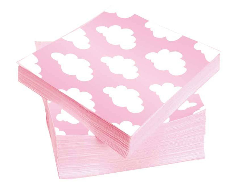 Serviettes de naissance fille 33cm 20pcs