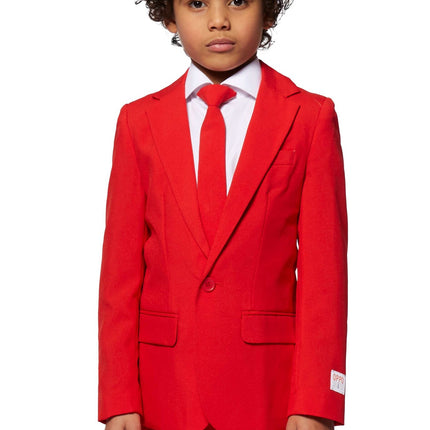 Garçon au costume rouge OppoSuits