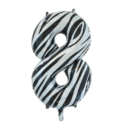 Ballon de baudruche Figure 8 Zebra XL 86cm vide