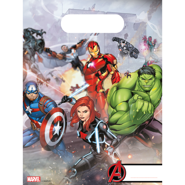 Sacs de fête Avengers Mighty 23cm 6pcs