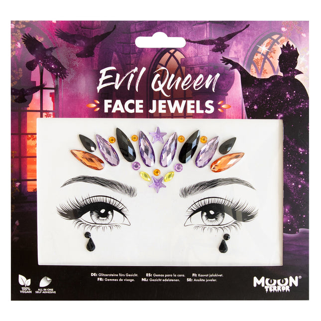 Moon Terror Halloween Bijoux de visage Evil Queen