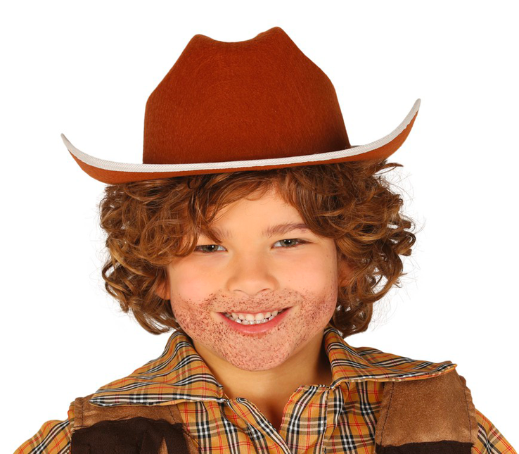 Chapeau de cow-boy marron enfant