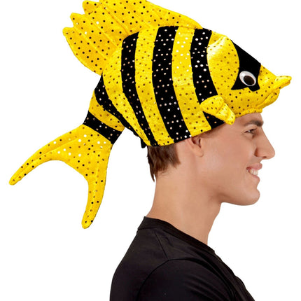 Chapeau de poisson jaune