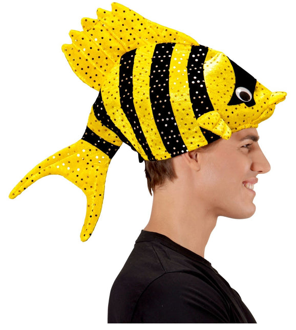 Chapeau de poisson jaune