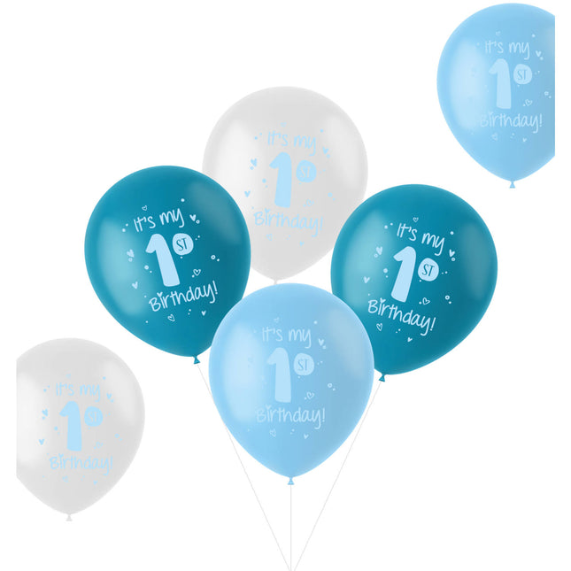 Ballons It's My 1St Birthday Bleu 33cm 6pcs