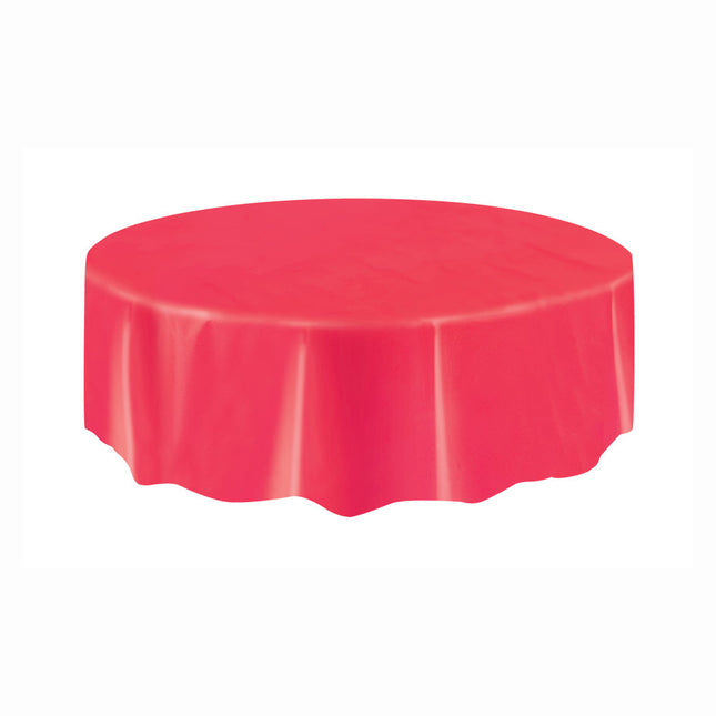 Nappe rouge ronde 2.13m