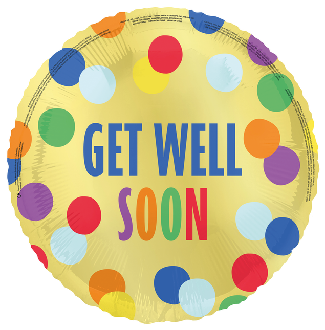 Get Well Soon Ballon à l'hélium coloré 45cm