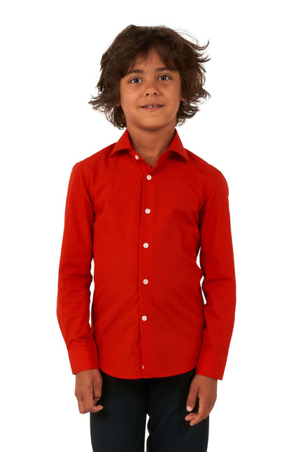 Chemise rouge garçon OppoSuits