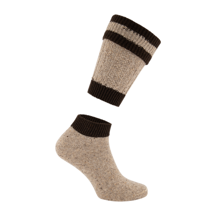 Chaussettes Oktoberfest Marron Beige Hommes 2 Pièces