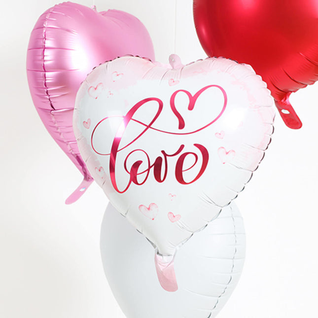 Ballon à l'hélium coeur amour vide 45cm