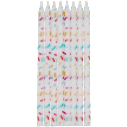 Bougies colorées Confetti 8pcs