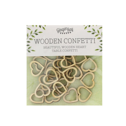 Confetti Hearts Wood 2cm 25pcs