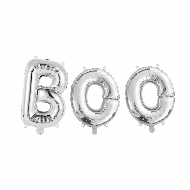 Ballons de baudruche Lettre Boo Argent 41cm