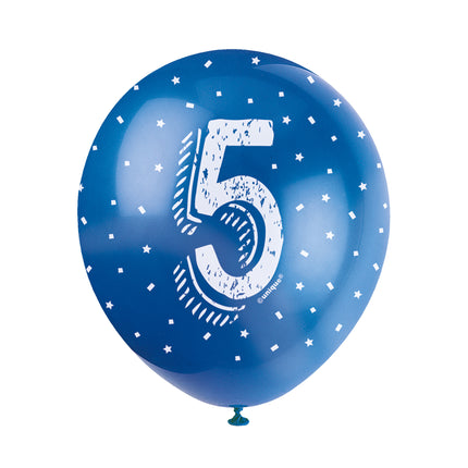 Ballons 5 ans Confetti 30cm 5pcs