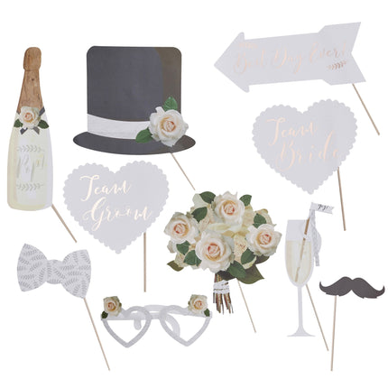 Accessoires pour Photobooth de mariage 10pcs