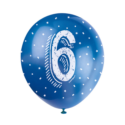 Ballons 6 ans Confetti 30cm 5pcs