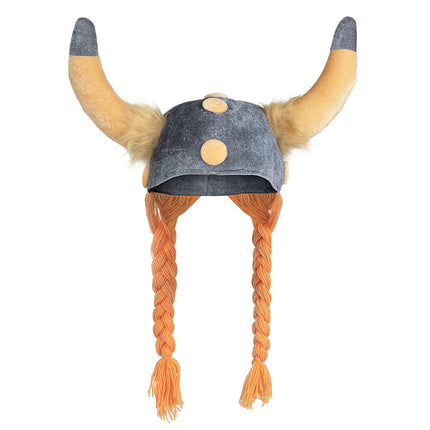 Casque viking avec cheveux