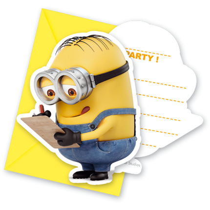 Invitations Minions 6pcs