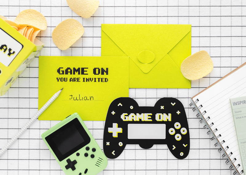 Invitations pour la fête du jeu 16cm 6pcs