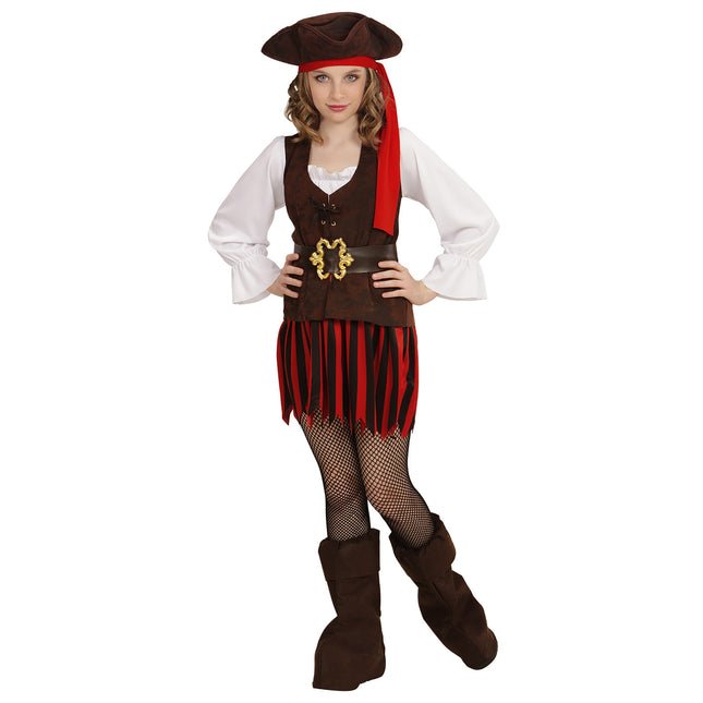 Robe Pirate Marron Rouge Fille