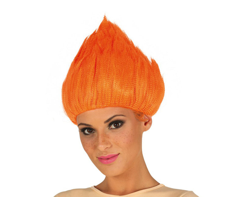 Perruque Troll Orange