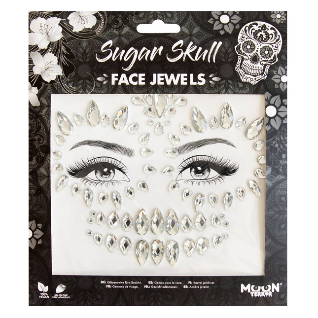 Moon Terror Halloween Face Jewels Sugar Skull (crâne de sucre)