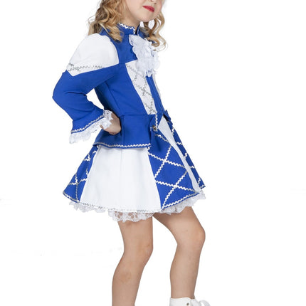 Costume de majorette fille bleue