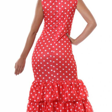 Robe espagnole flamenco rouge