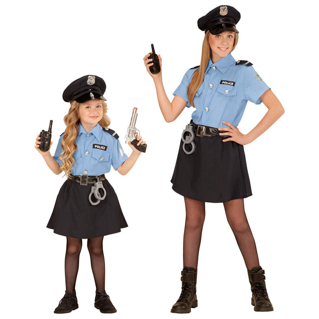 Costume de police fille 4 pièces