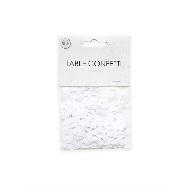 Confetti de table Cœurs ouverts Blanc