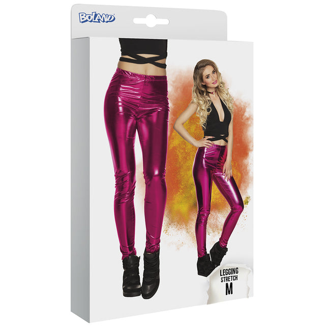 Legging rose métallisé