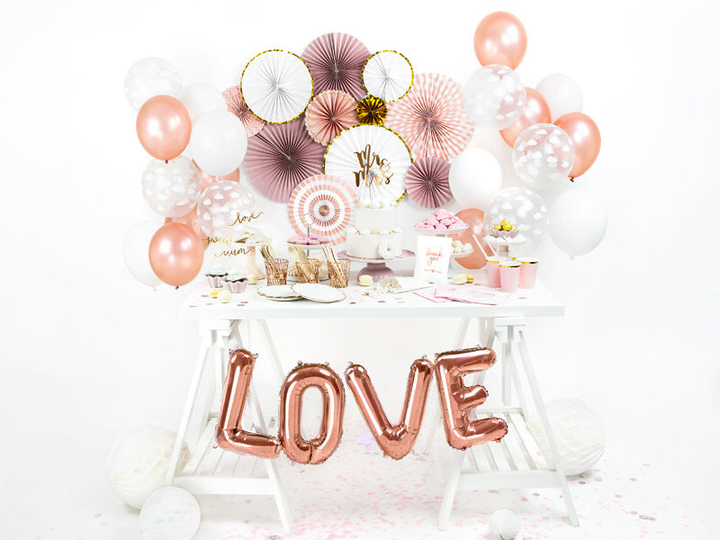 Ballon de baudruche Lettre L Rose Or Vide 35cm