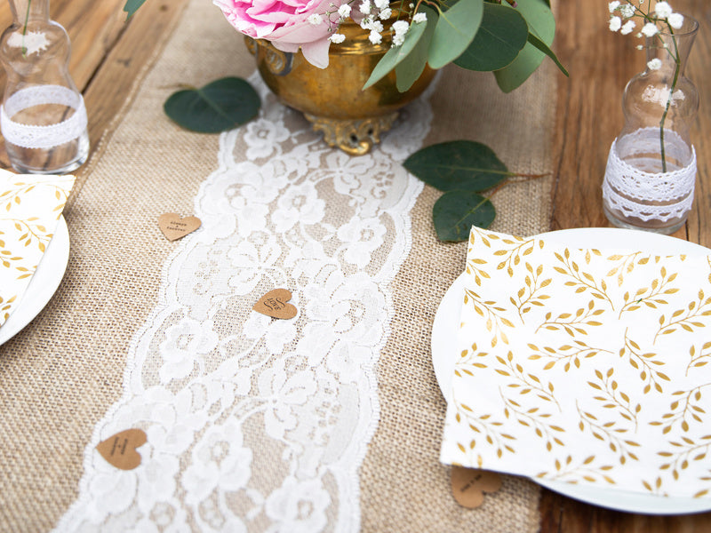 Chemin de table Jute Lace 2.75m